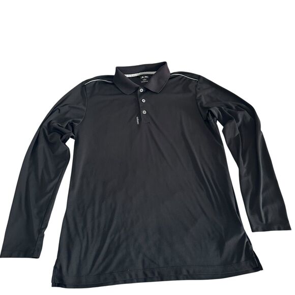Adidas Adizero Running 3/4 Button Up Long Sleeve Shirt Men's Size Large Black - Picture 1 of 5
